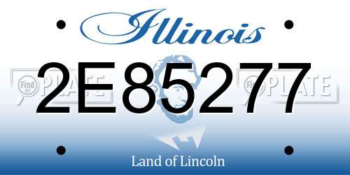 2E85277 Illinois License Plate