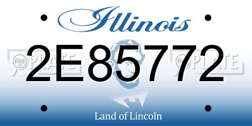 2E85772 Illinois License Plate