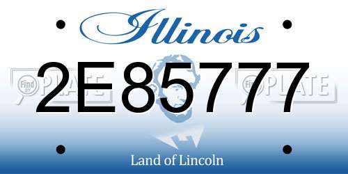 2E85777 Illinois License Plate