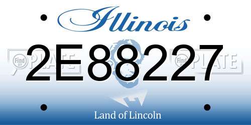 2E88227 Illinois License Plate