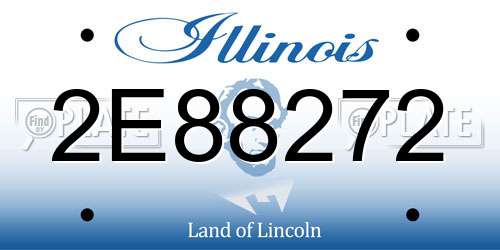 2E88272 Illinois License Plate