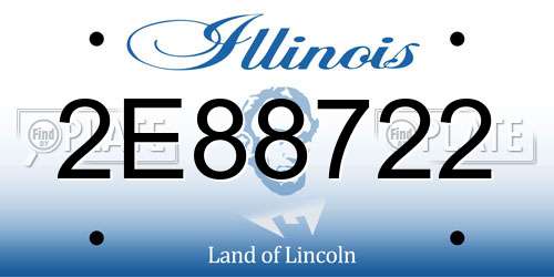 2E88722 Illinois License Plate