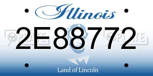 2E88772 Illinois License Plate