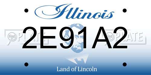 2E91A2 Illinois License Plate