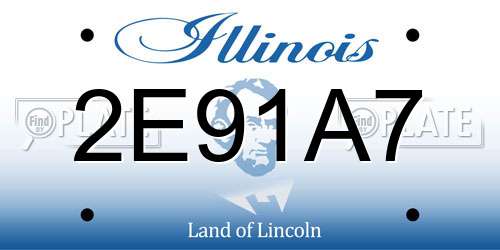 2E91A7 Illinois License Plate