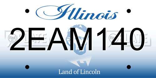 2EAM140 Illinois License Plate