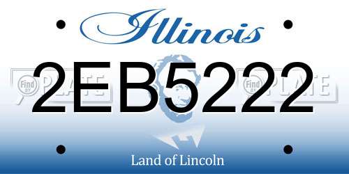 2EB5222 Illinois License Plate