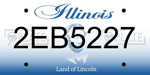 2EB5227 Illinois License Plate
