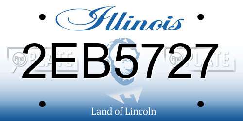 2EB5727 Illinois License Plate