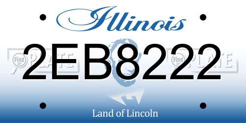 2EB8222 Illinois License Plate