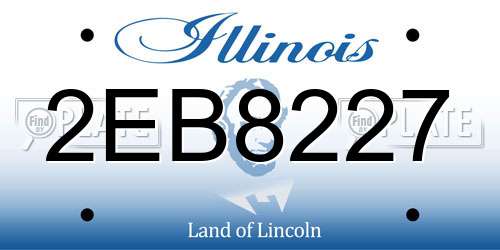 2EB8227 Illinois License Plate