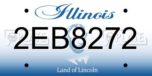 2EB8272 Illinois License Plate