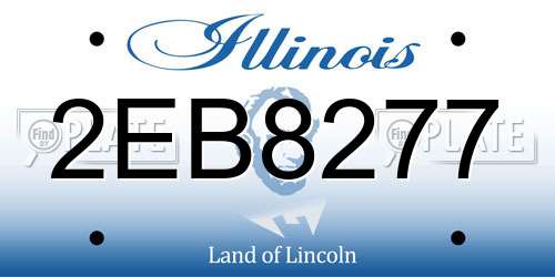 2EB8277 Illinois License Plate