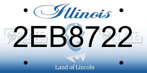 2EB8722 Illinois License Plate