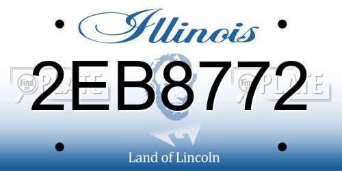 2EB8772 Illinois License Plate