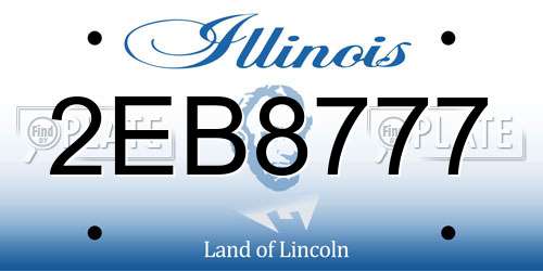 2EB8777 Illinois License Plate
