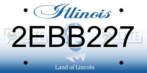 2EBB227 Illinois License Plate