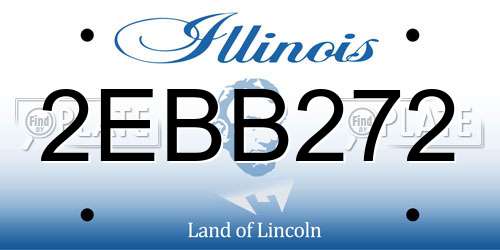 2EBB272 Illinois License Plate