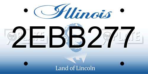 2EBB277 Illinois License Plate