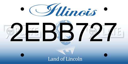2EBB727 Illinois License Plate