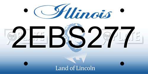 2EBS277 Illinois License Plate