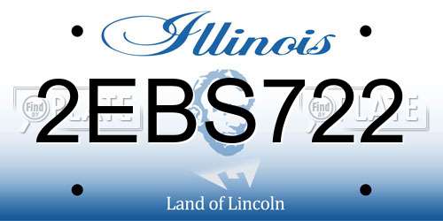 2EBS722 Illinois License Plate