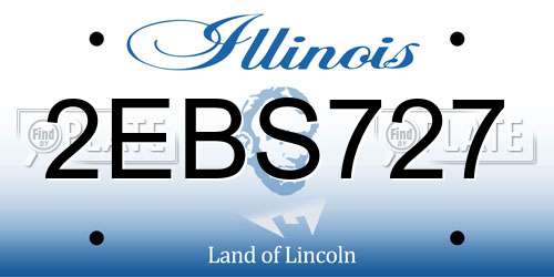 2EBS727 Illinois License Plate