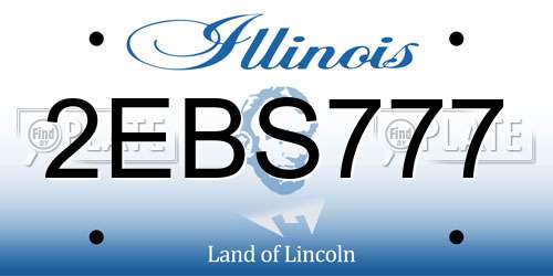 2EBS777 Illinois License Plate
