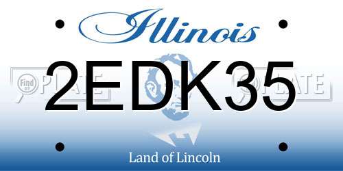 2EDK35 Illinois License Plate