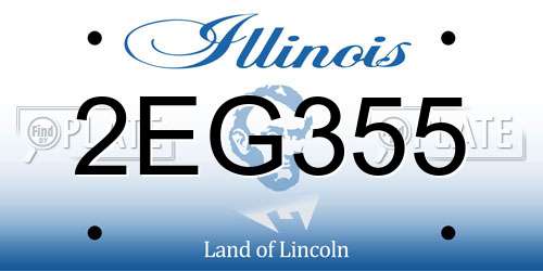 2EG355 Illinois License Plate