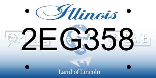 2EG358 Illinois License Plate