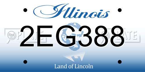 2EG388 Illinois License Plate