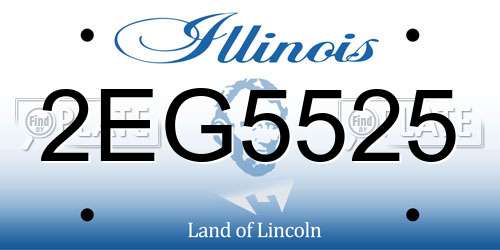 2EG5525 Illinois License Plate
