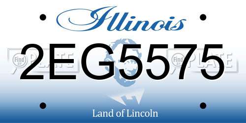 2EG5575 Illinois License Plate
