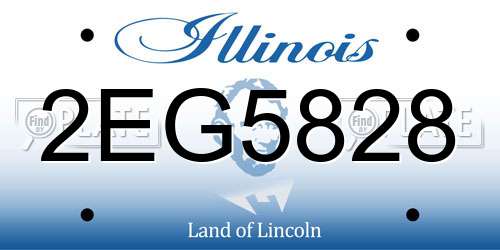 2EG5828 Illinois License Plate