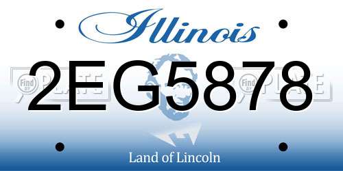 2EG5878 Illinois License Plate