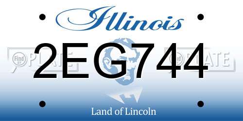 2EG744 Illinois License Plate