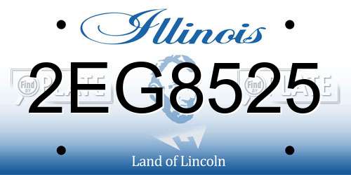 2EG8525 Illinois License Plate