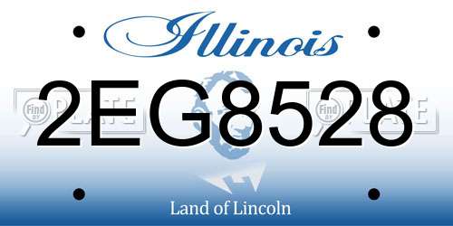 2EG8528 Illinois License Plate