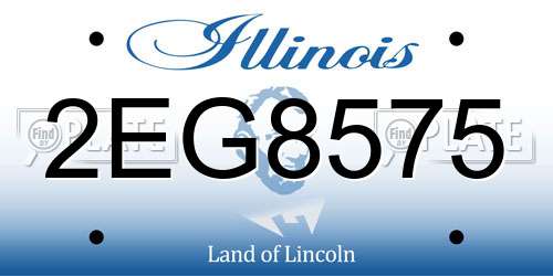 2EG8575 Illinois License Plate