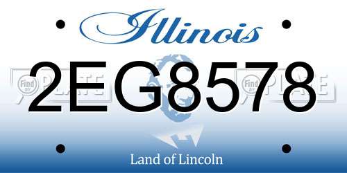 2EG8578 Illinois License Plate