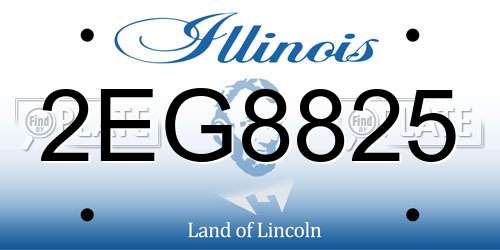 2EG8825 Illinois License Plate