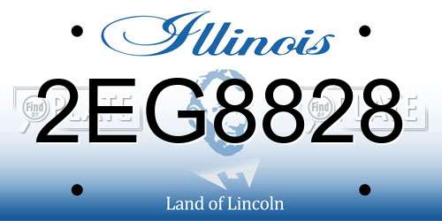 2EG8828 Illinois License Plate