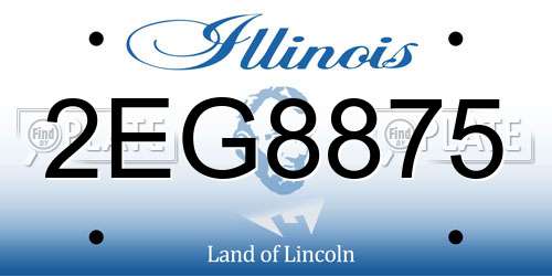 2EG8875 Illinois License Plate
