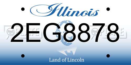 2EG8878 Illinois License Plate