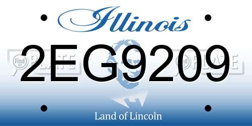 2EG9209 Illinois License Plate