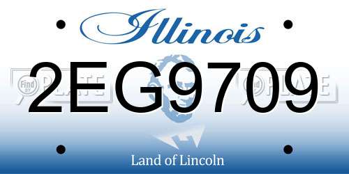 2EG9709 Illinois License Plate