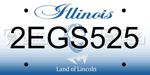 2EGS525 Illinois License Plate