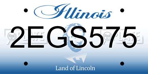 2EGS575 Illinois License Plate