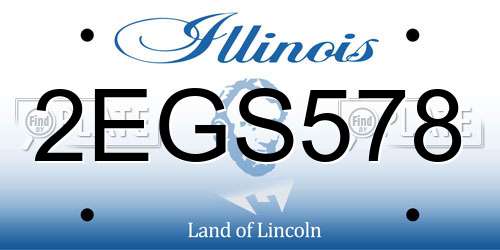 2EGS578 Illinois License Plate